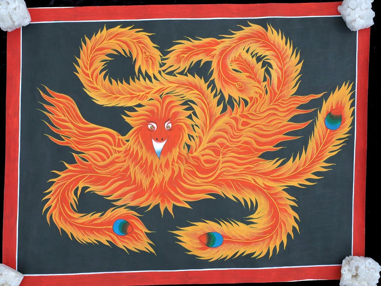 チベット密教 手描き曼荼羅（マンダラ）タンカ【新品・一点物】肉筆画