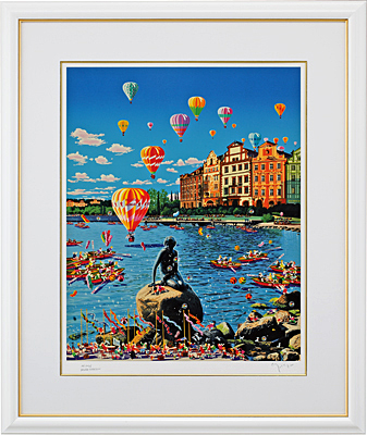 ヒロ・ヤマガタ [モンマルトルの雨傘] シルクスクリーン サイン