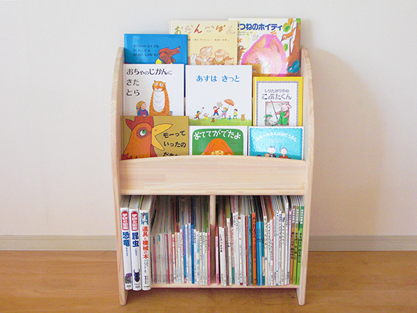 木のおもちゃ カルテット / 【絵本棚】ひのきほんたてM600 完成品|木