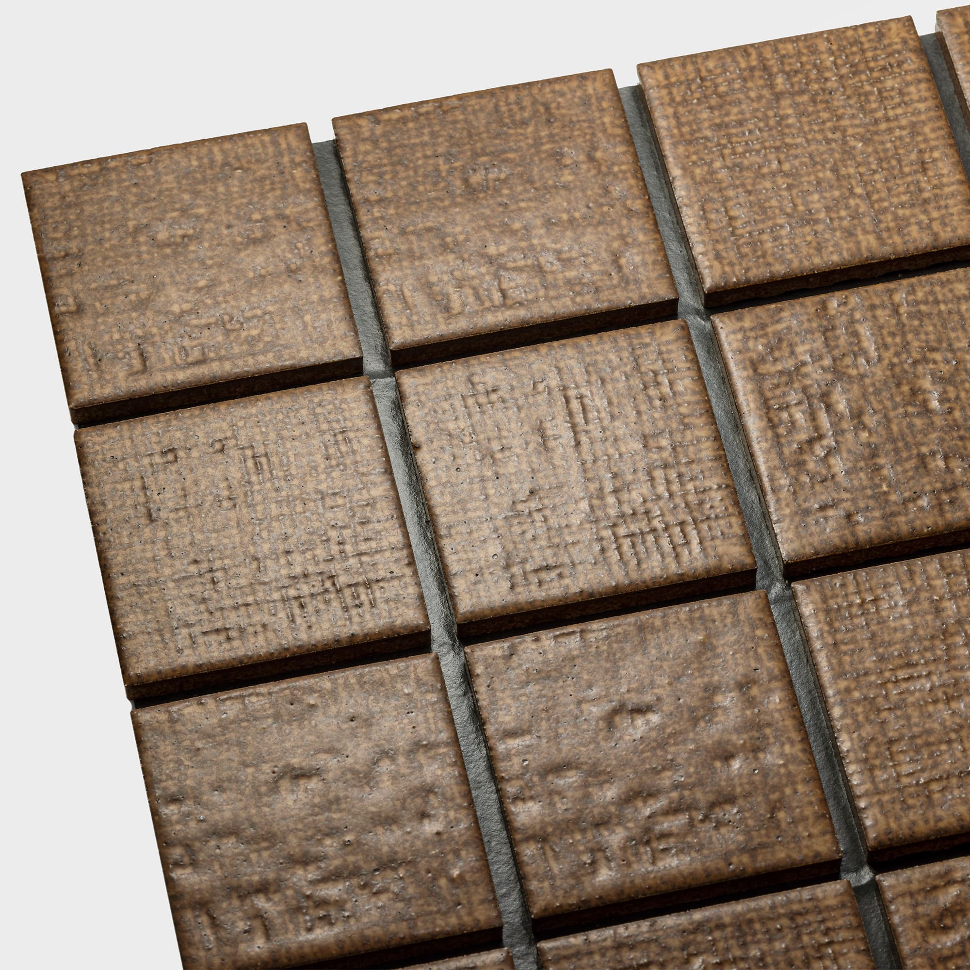 古窯70角タイル 焼麦色(布目)（ケース） | WL-TL012-05-G141 | 四角形