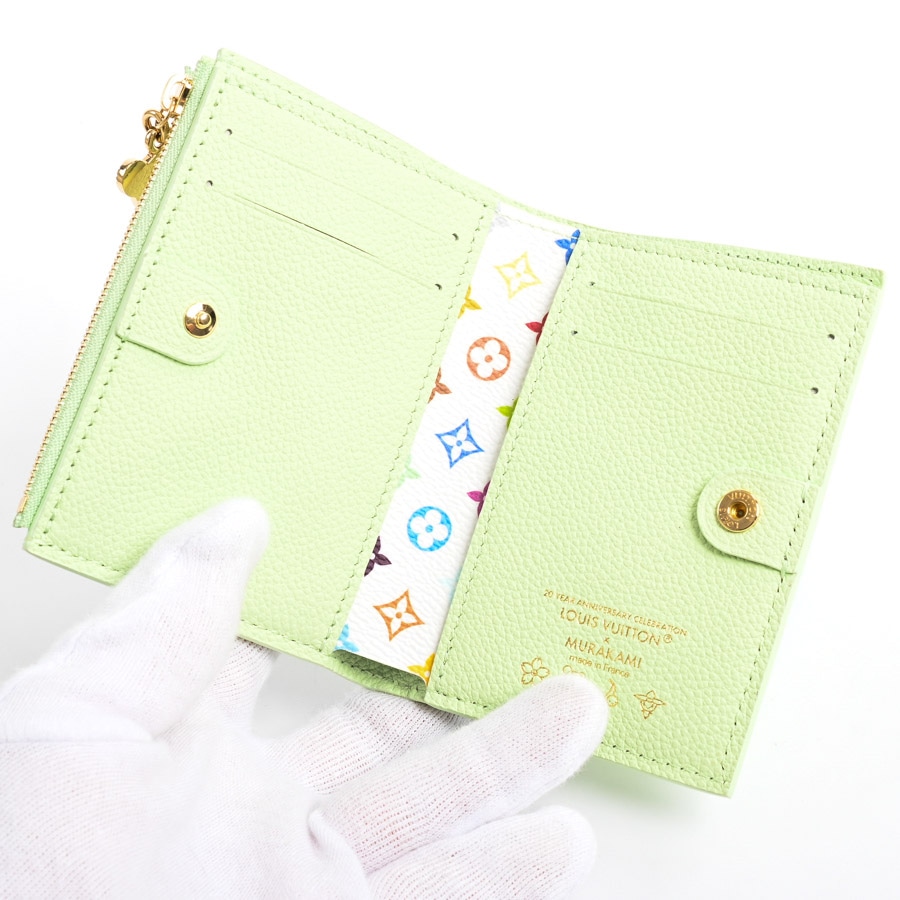 ルイヴィトン 村上隆 ポルトフォイユ リサ グリーンティー m14088