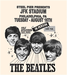 Vintage Beatles '66 Philadelphia JFK Concert Poster - RetroPhilly.com