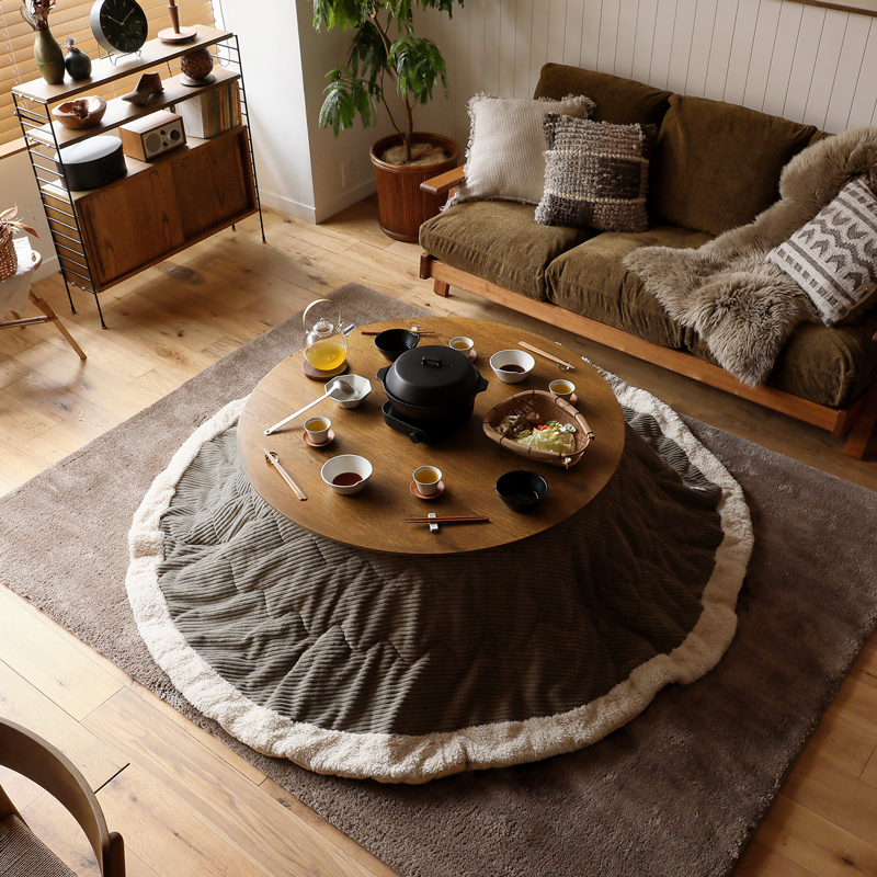 こたつテーブル FAM／BR 円形 直径110cmタイプ ｜家具・インテリア通販