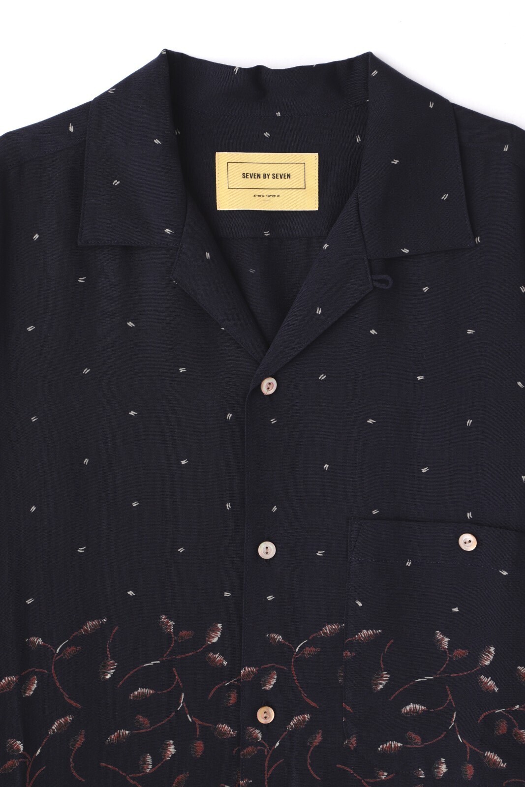 オープンカラーシャツ -ボタニカルプリント- - セブンバイセブン