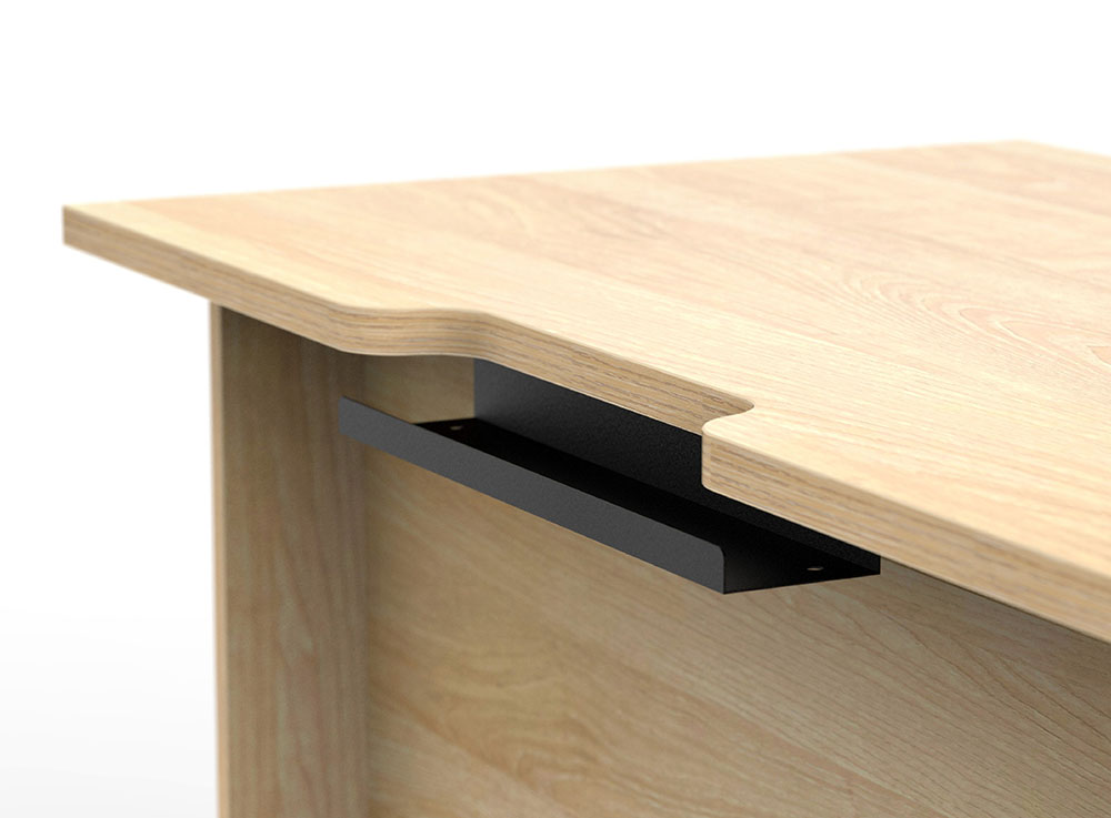 プラン木製デスク W800×D600 ナチュラル×ナチュラル脚 引出付き RFPD