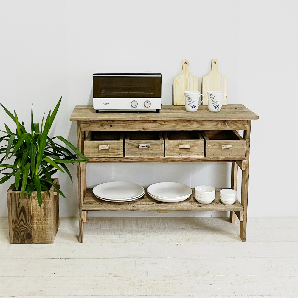 楽天市場】コンソールテーブル 棚2段 おしゃれ スリム アンティーク