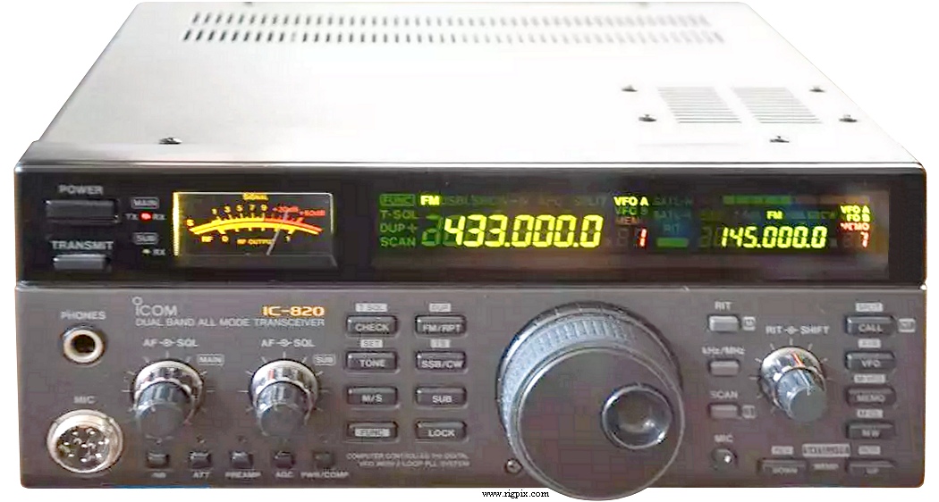 ICOM IC-820 トランシーバー RigPix Database - Icom - IC-820H