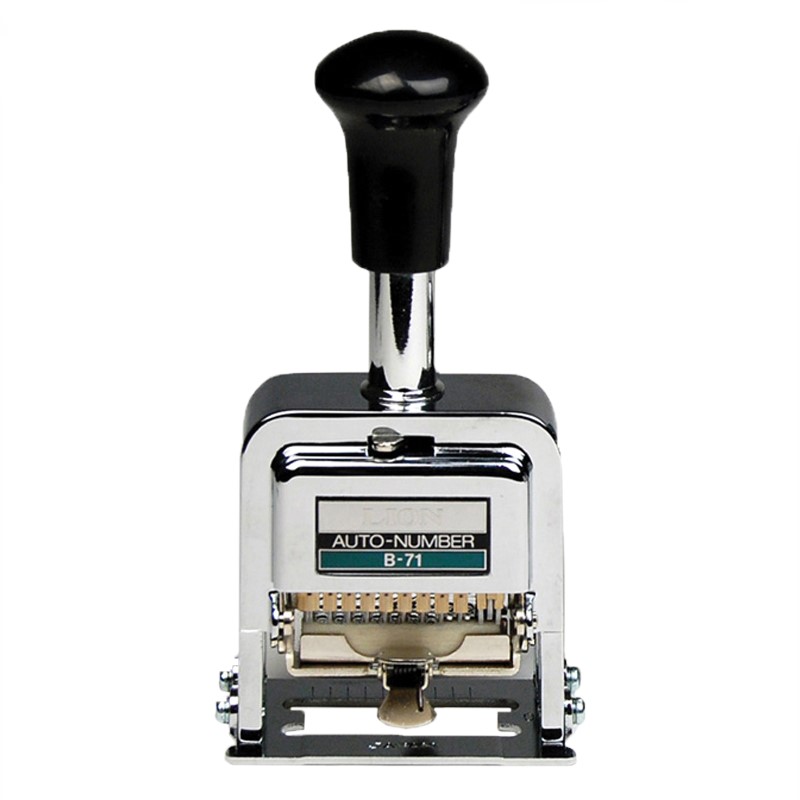 LION B-71, 9 Wheel Automatic Numbering Machine Stamp | Rubber