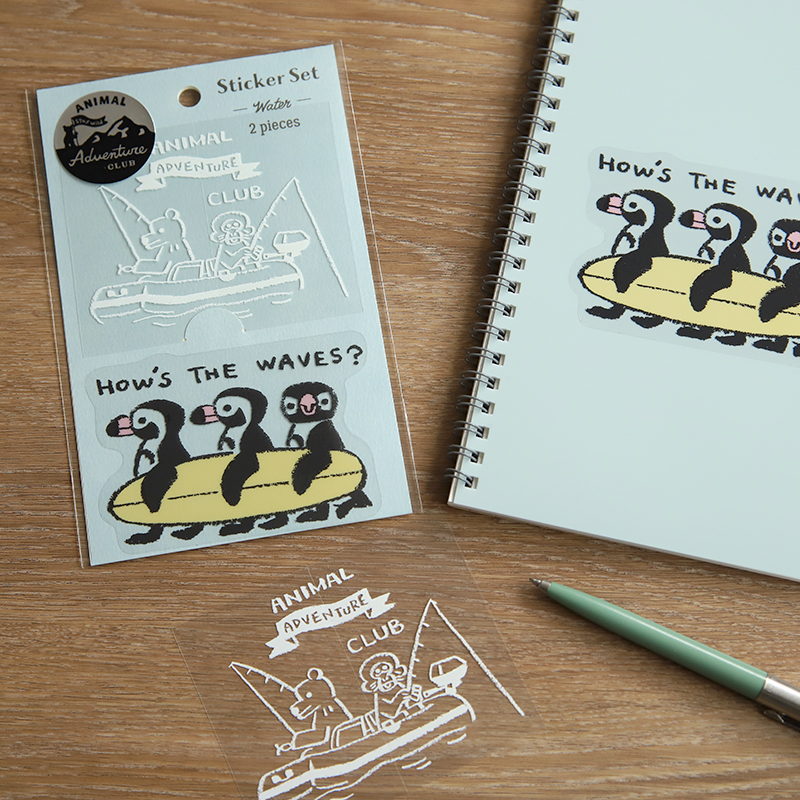 AAS-02：アニマルアドベンチャークラブ ステッカー（2枚入