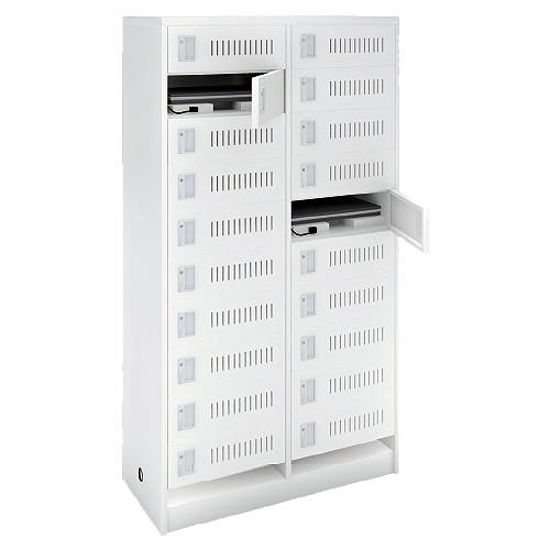 ノートパソコン個別扉収納保管庫(20台収納)充電機能無/M4035SCU-K-31G
