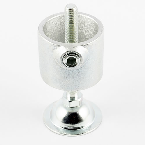 屋内用単管パイプ水平調整金具ラウンド型/M4227PJS-EG151A500J | シロ