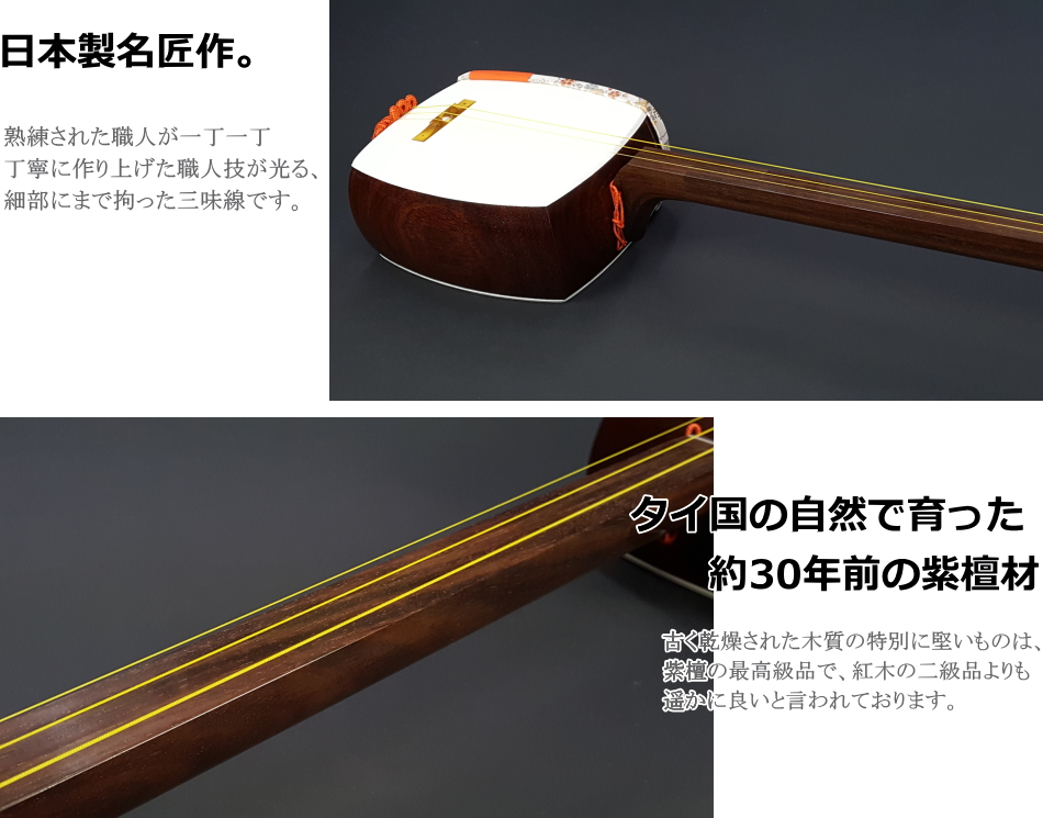 特上）地唄紫檀三味線 販売 WKT-5602ST 【和楽器市場】