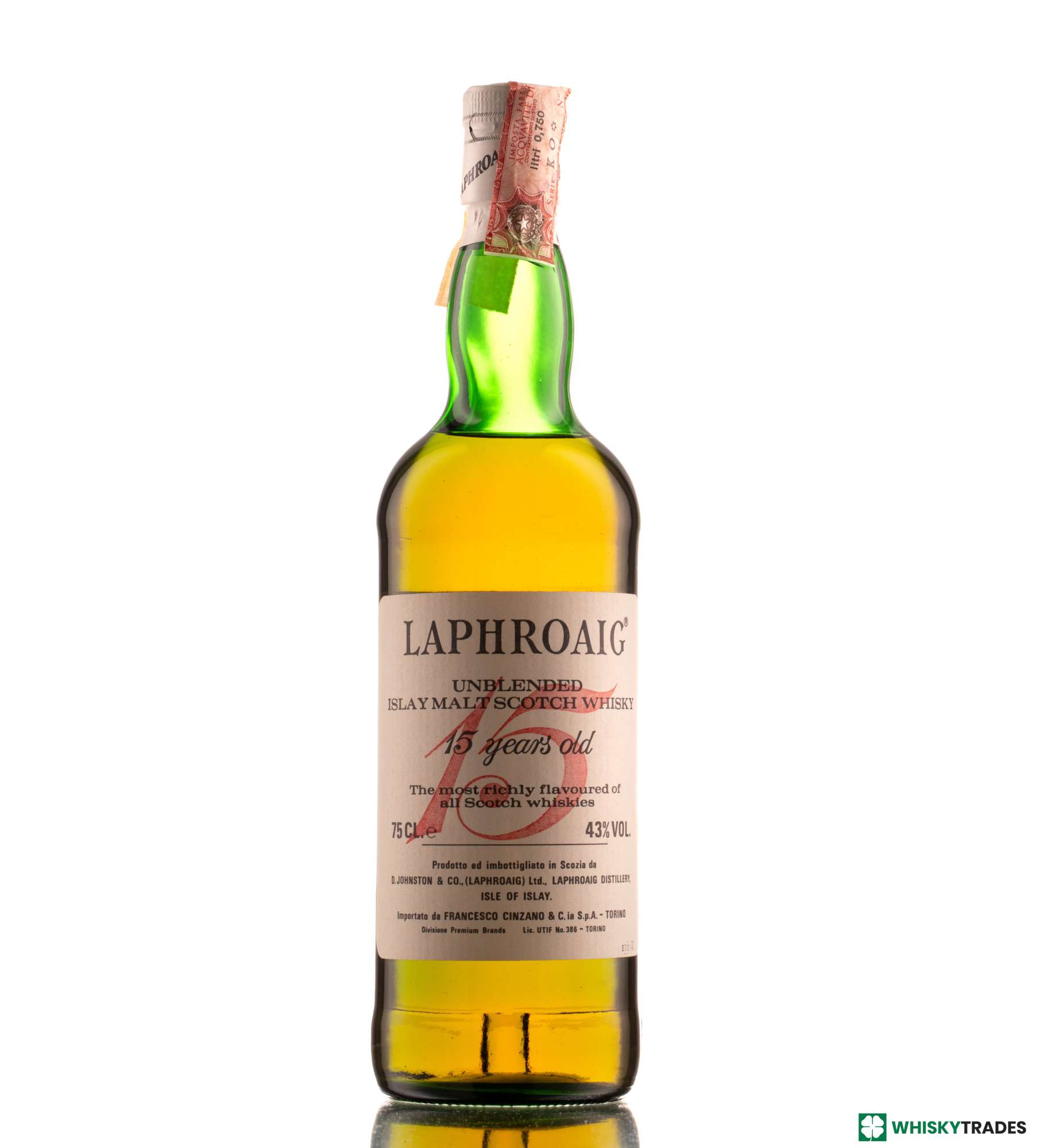 LAPHROAIG 15 YEARS OLD 43% CINZANO IMPORT