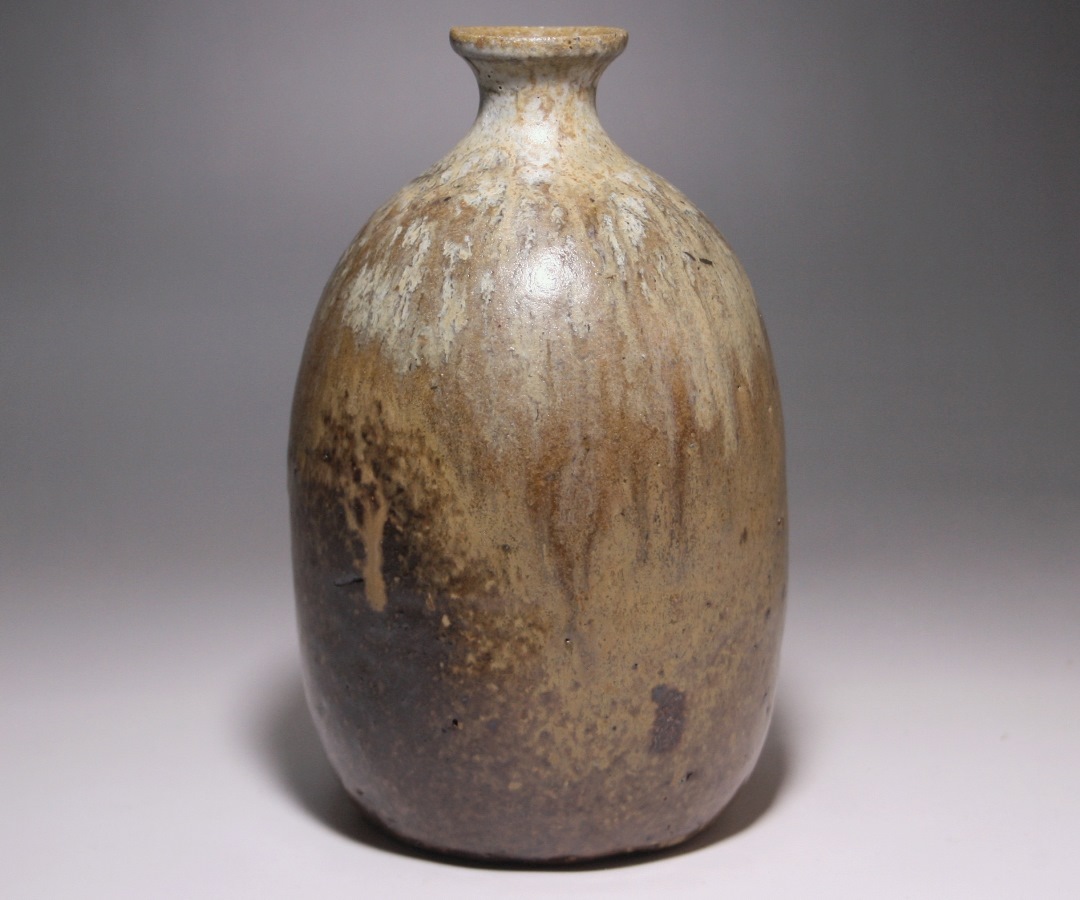 新品☆森一洋【師：森陶岳】黒備前茶碗☆黄胡麻☆寒風