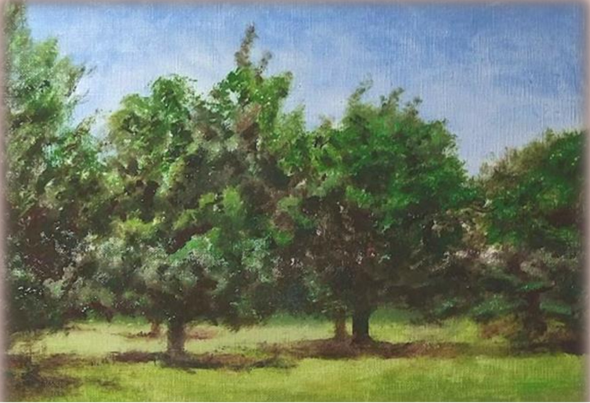 絵画、油絵、F15号、初夏ののエストニア、ラヘマー国立公園、佐原聖春