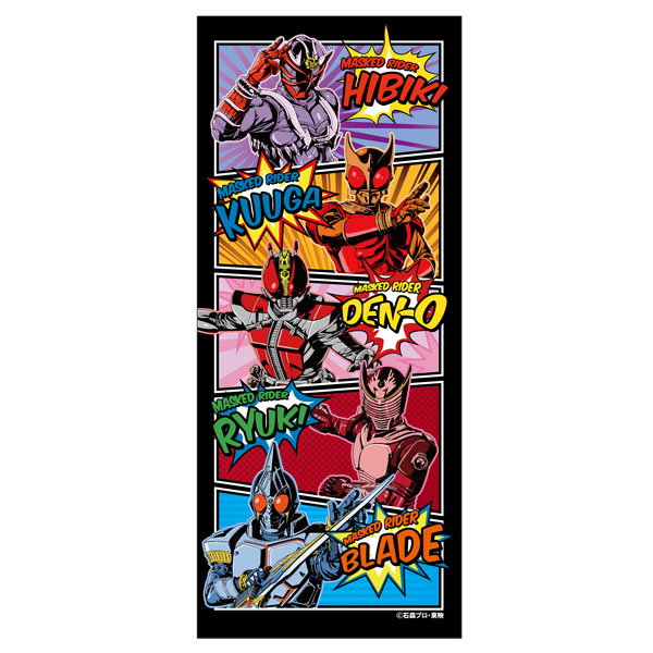 平成仮面ライダー ポップアートフェイスタオル vol.1【仮面ライダー