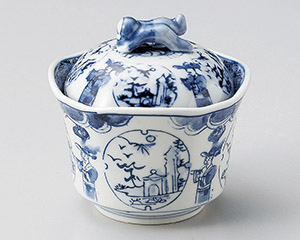 古染閑人蓋物(和食器,ふたもの,円菓子碗)|食器通販の陶磁庵