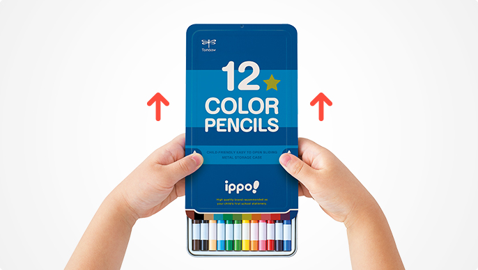 ippo! スライド缶入色鉛筆 | 株式会社トンボ鉛筆