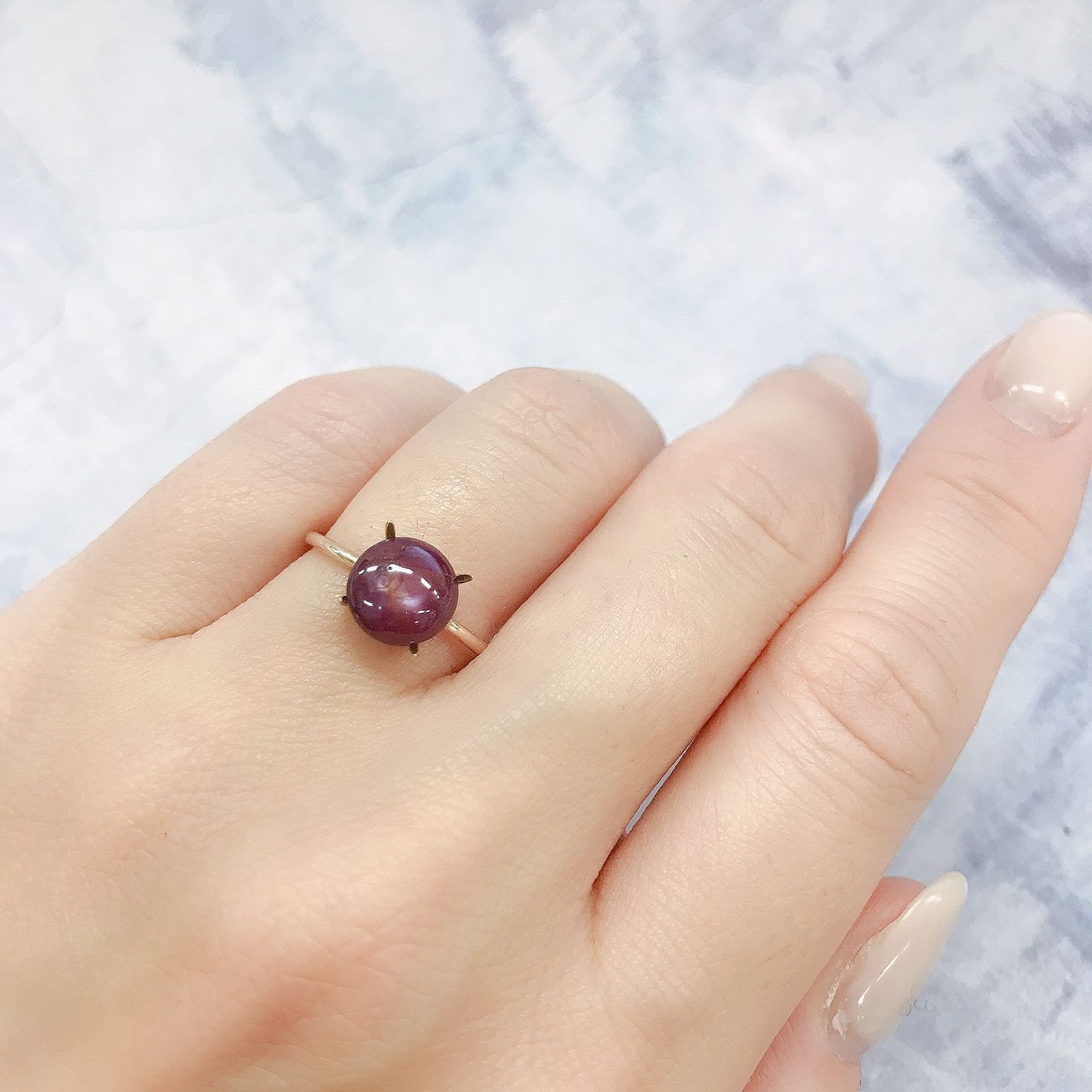 スタールビー(宝石名スター・ルビー)インド産 3.37ct 識別済[220616110