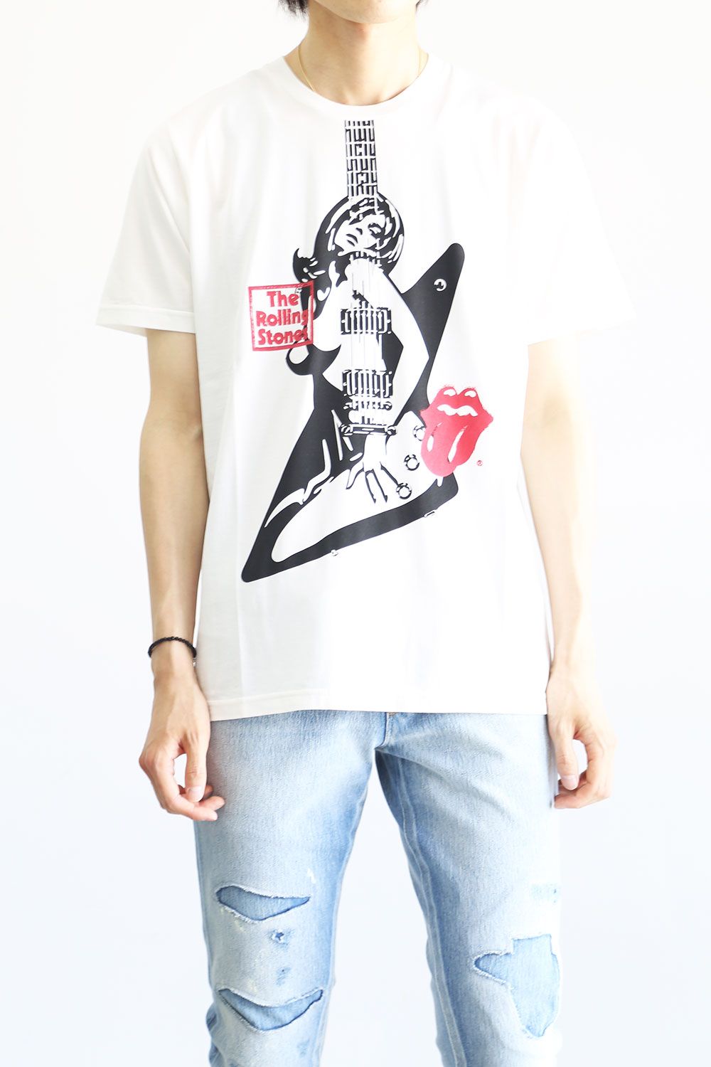 HYSTERIC GLAMOUR - THE ROLLING STONES/STONES LOVES GUITAR GIRL T