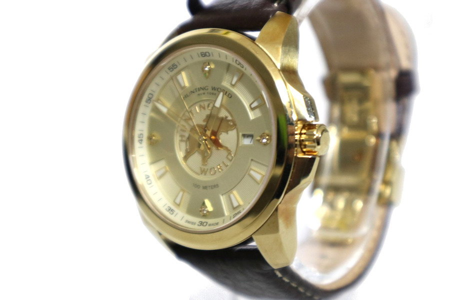 HUNTING WORLDストアギャランティゴールドプレーㇳ