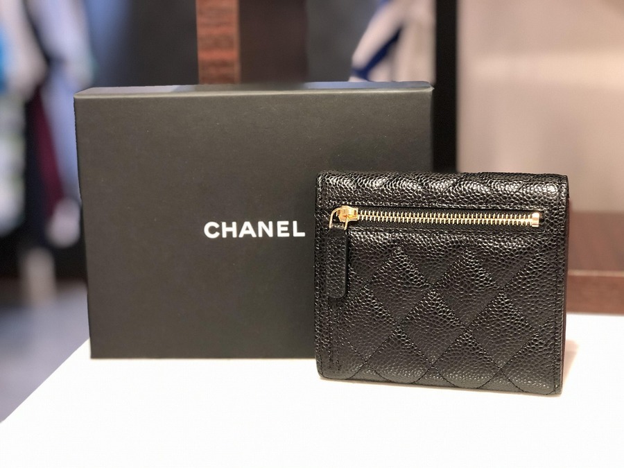 CHANEL／シャネル】キャビアスキン3つ折り財布(29448967)のご紹介