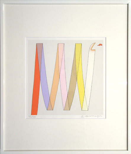 元永定正 半立体作品 『ふたつのあかいぎざぎざ』具体美術 1987 元永定