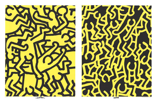 美品 キース・ヘリング作 Bunny on the Run シルクスクリーン