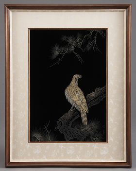 漆額 松に鷹沈金は、輪島ならではの加飾の技・沈金で仕上げられた漆額