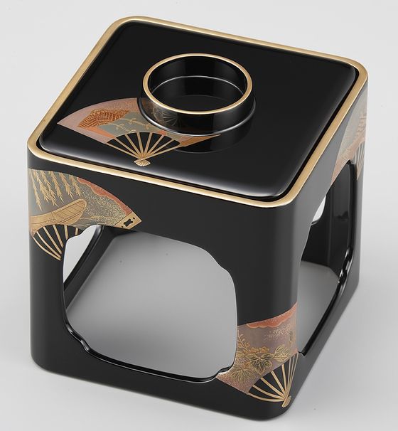 輪島塗高級漆器扇面 ○屠蘇器セット ○源氏香蒔絵雪斉型お盆