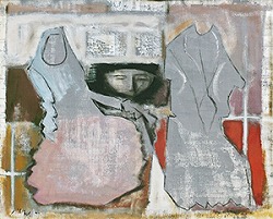 巨匠 脇田 和『顔』油彩 原画 約0号大 鬼貴重 真作保証 1点もの 合箱