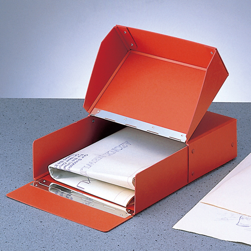 たのめーる】セキセイ デスクトレー・ボックスタイプ A4タテ 茶 T-280