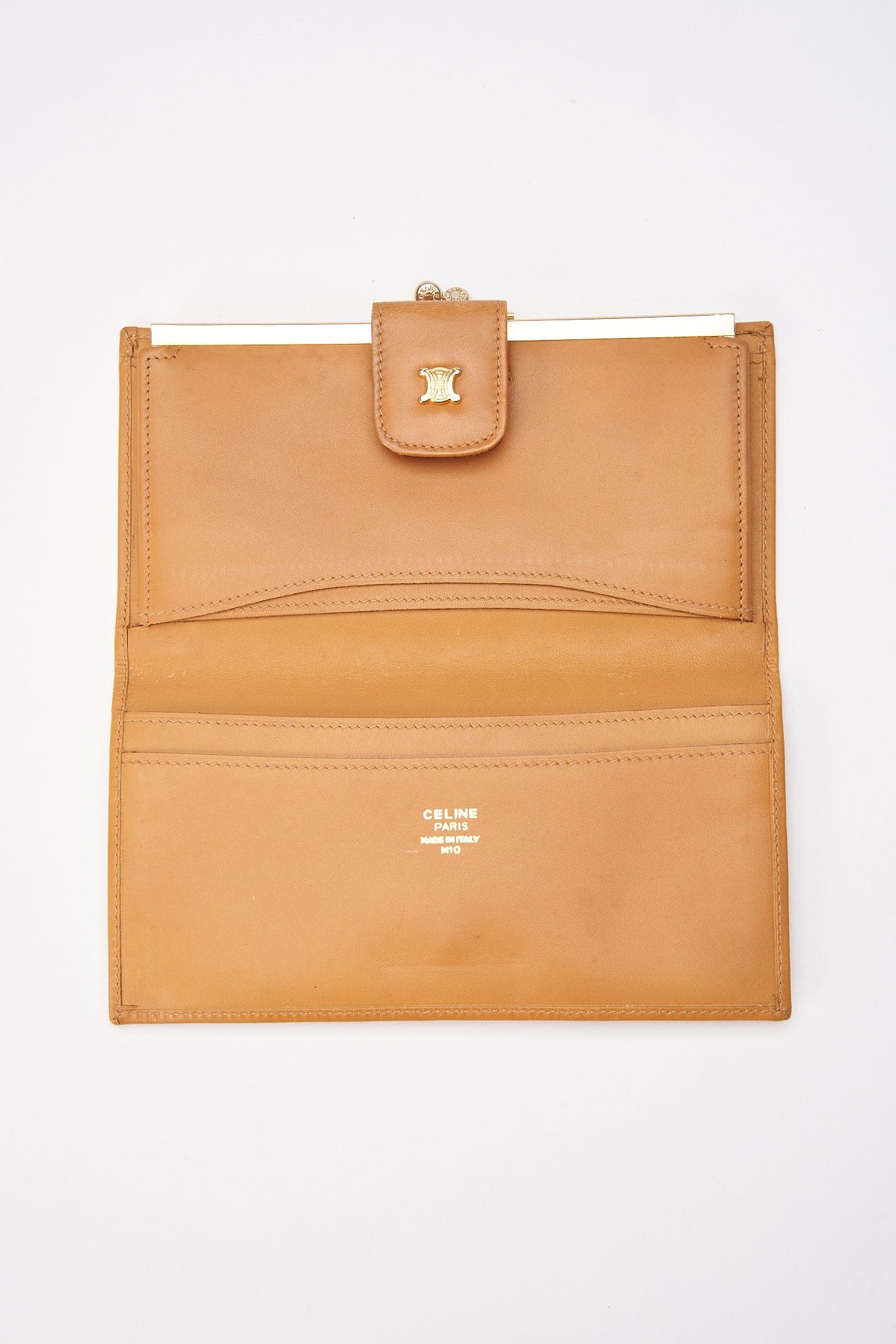 Vintage Celine Triomphe Canvas and Leather Wallet – The Hosta