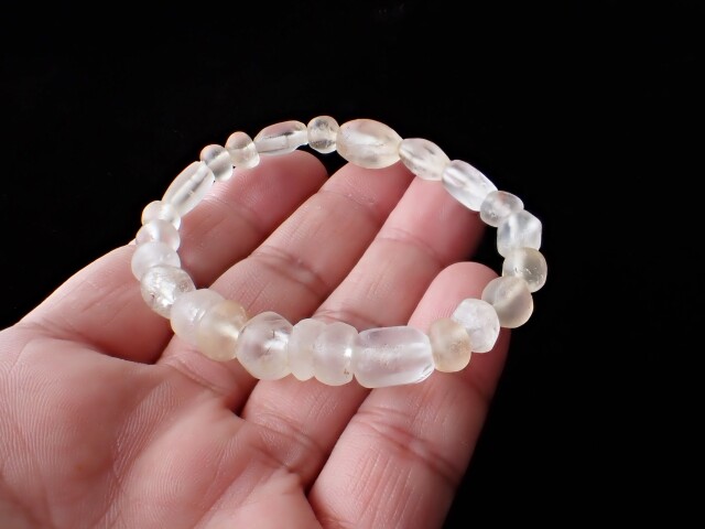 AB3330 【タイムセール限定価格】 ☆古代ビーズ☆ 水晶