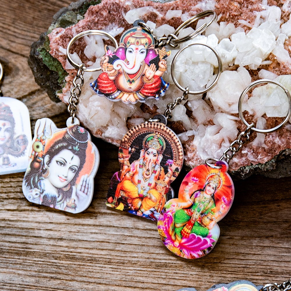 インドの 神様 キーホルダー ガネーシャ シヴァ ラクシュミ の通販