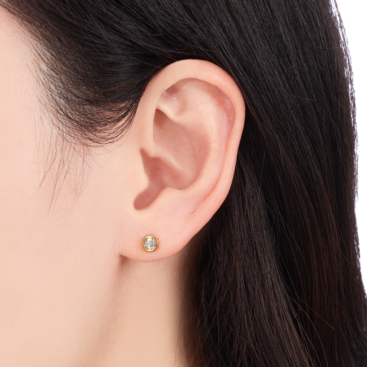 K18イエローゴールドダイヤモンドピアス(RPE495-001)|TSUTSUMI