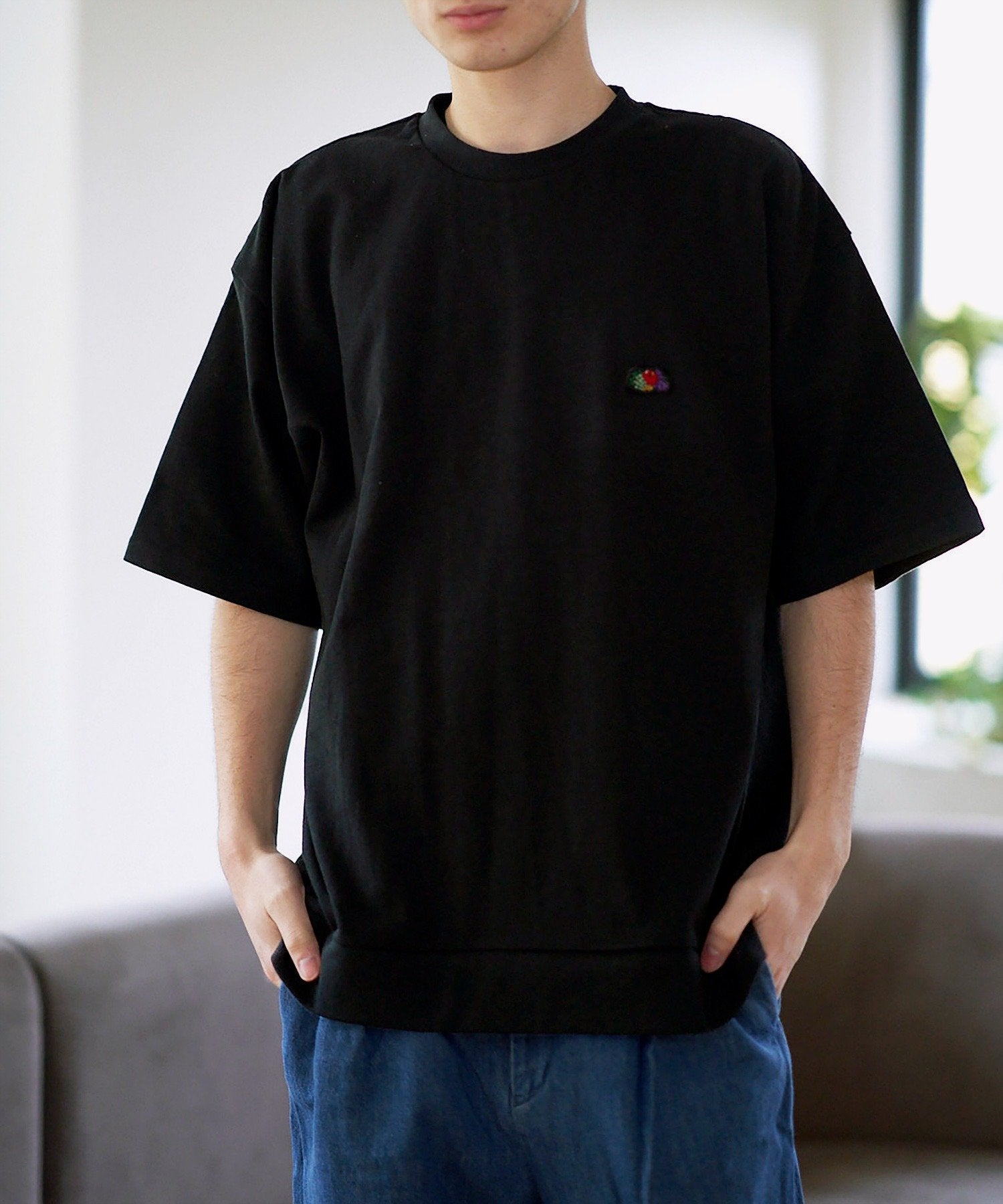 VISVIM FIL JUMBO ロゴプリントTシャツ クルーネック ブラック VISVIM