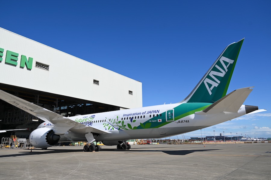 ANA Green Jet」2号機が羽田空港に到着 14日から国内線投入 - TRAICY
