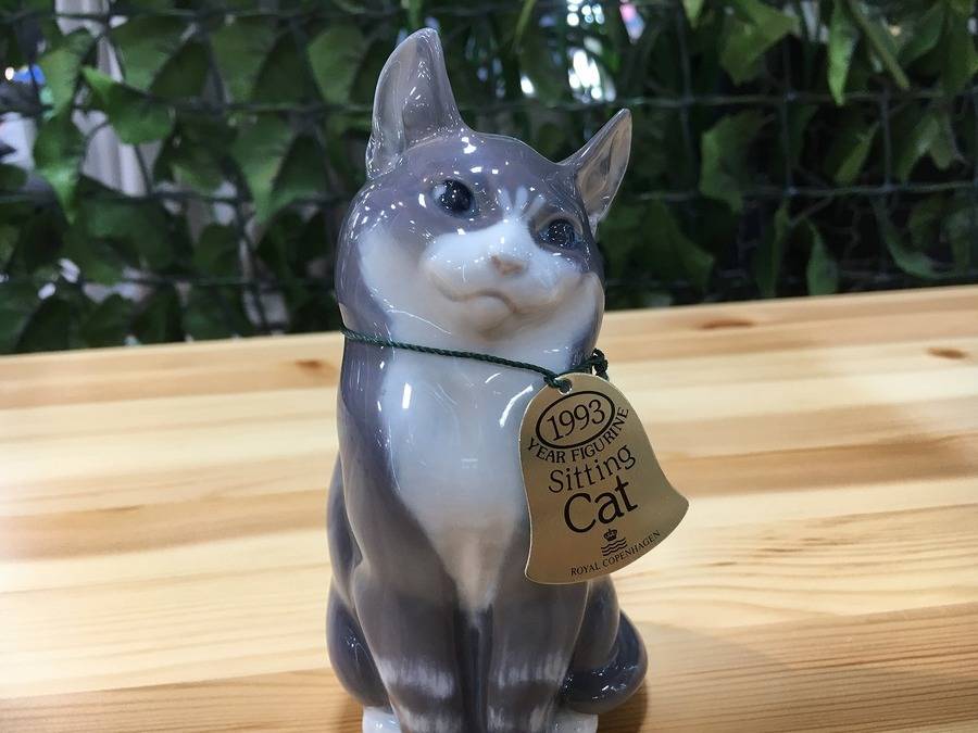 ロイヤルコペンハーゲン フィギュリン 眠り猫 置き物 北欧雑貨
