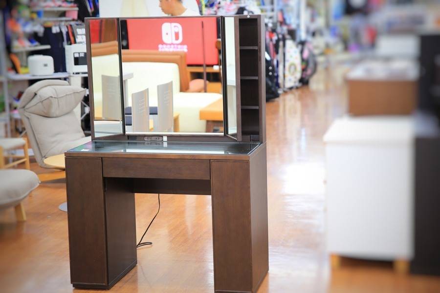 送料込み美品】ACTUS ドレッサー 三面鏡 アクタス トップ 送料込み美品