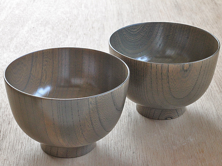 白鷺木工・仙才椀・漆グレー／ご飯茶碗/汁椀｜和食器・種類／和食器