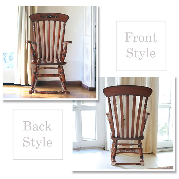 アンティーク調 木製ロッキングチェア（ブラウン）｜Y-KAGU(輸入家具屋