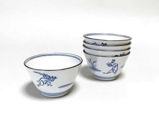 京焼・清水焼 来客用湯呑・汲出碗 鳥獣戯画 （ちょうじゅうぎが）｜京