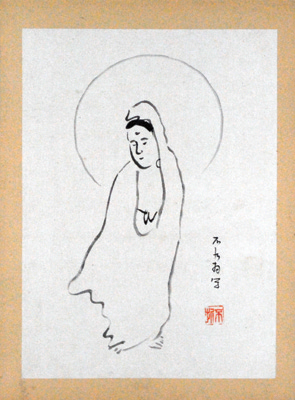 中村不折直筆サイン入木版画「信州下伊那郡 天龍峡之景」1枚|浮世絵