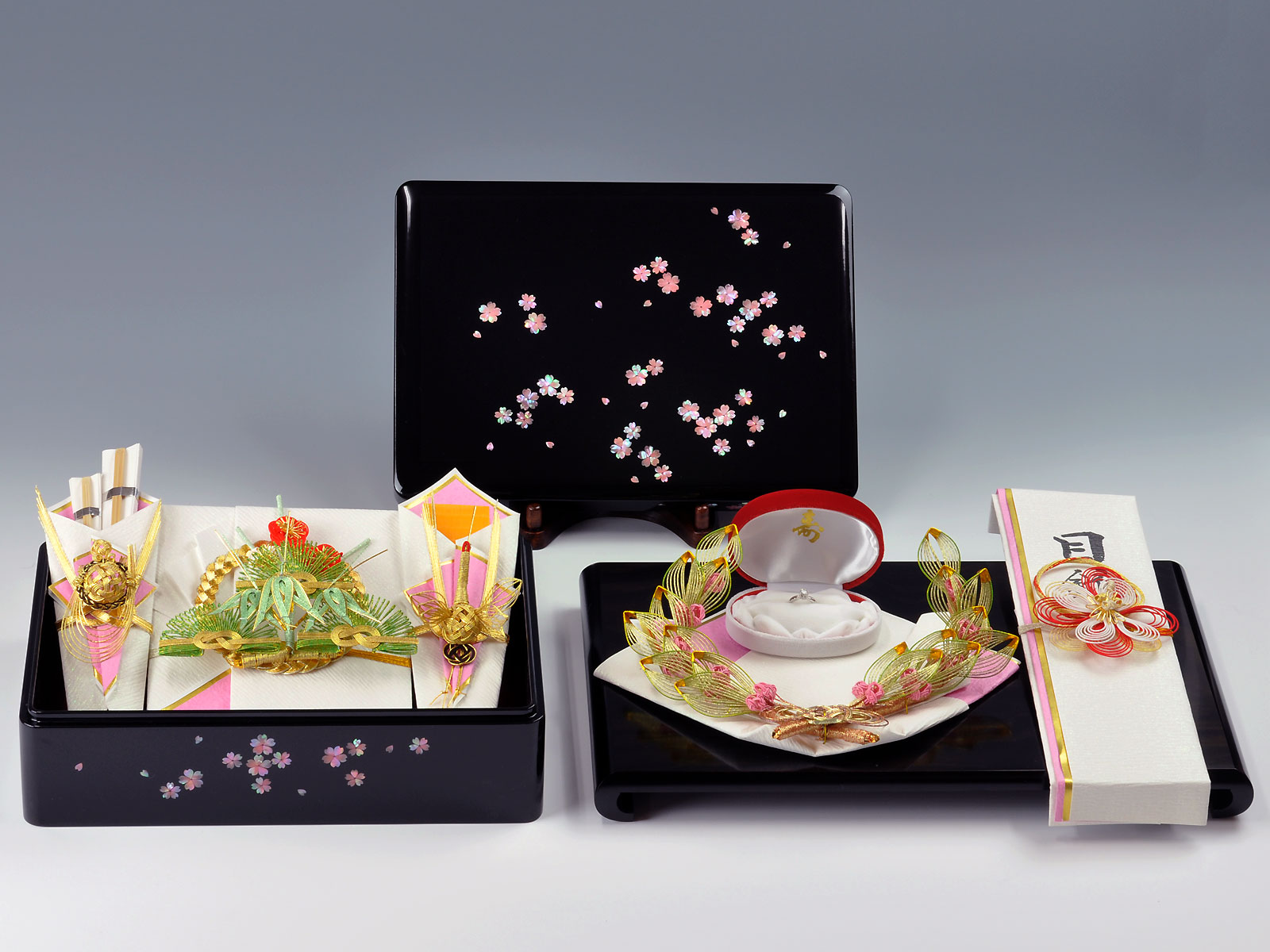 関東式の結納】たまてばこ桜5点セット（関東仕様）