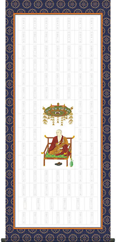 四国八十八ヶ所霊場集印肉筆掛軸/掛軸/名家伝来/M-341J