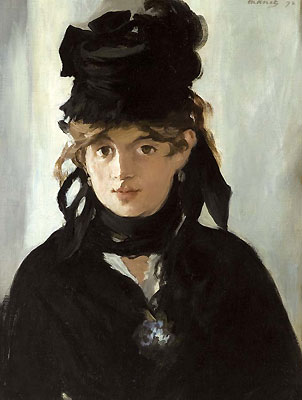 マネ作 すみれの花束をつけるベルト・モリゾ