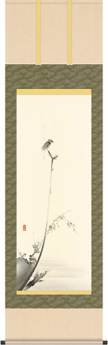 奥村石蘭のk掛け軸（枯れ木に烏の図）