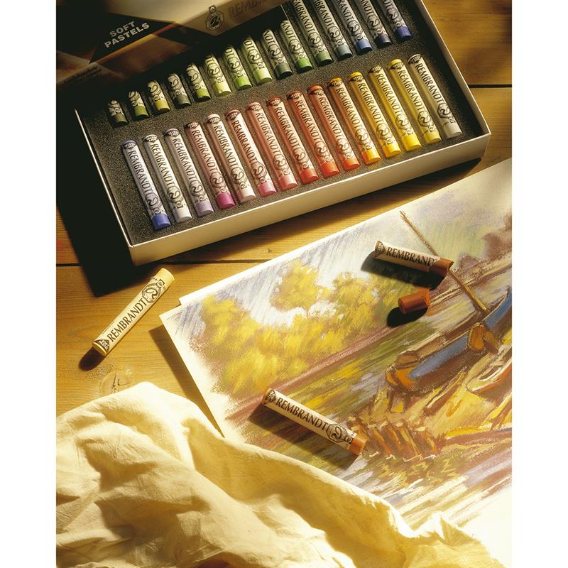 レンブラント ソフトパステル ハーフ 90色セット 紙箱入り | ゆめ画材