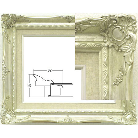 油彩額 9232N F10 シルバー ガラス付 | ゆめ画材